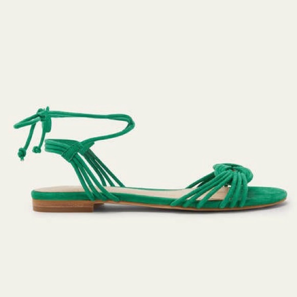 Boden Shoes - BODEN Knot Detail Suede Flat Sandals
Highland Green SIZE 38 NEW